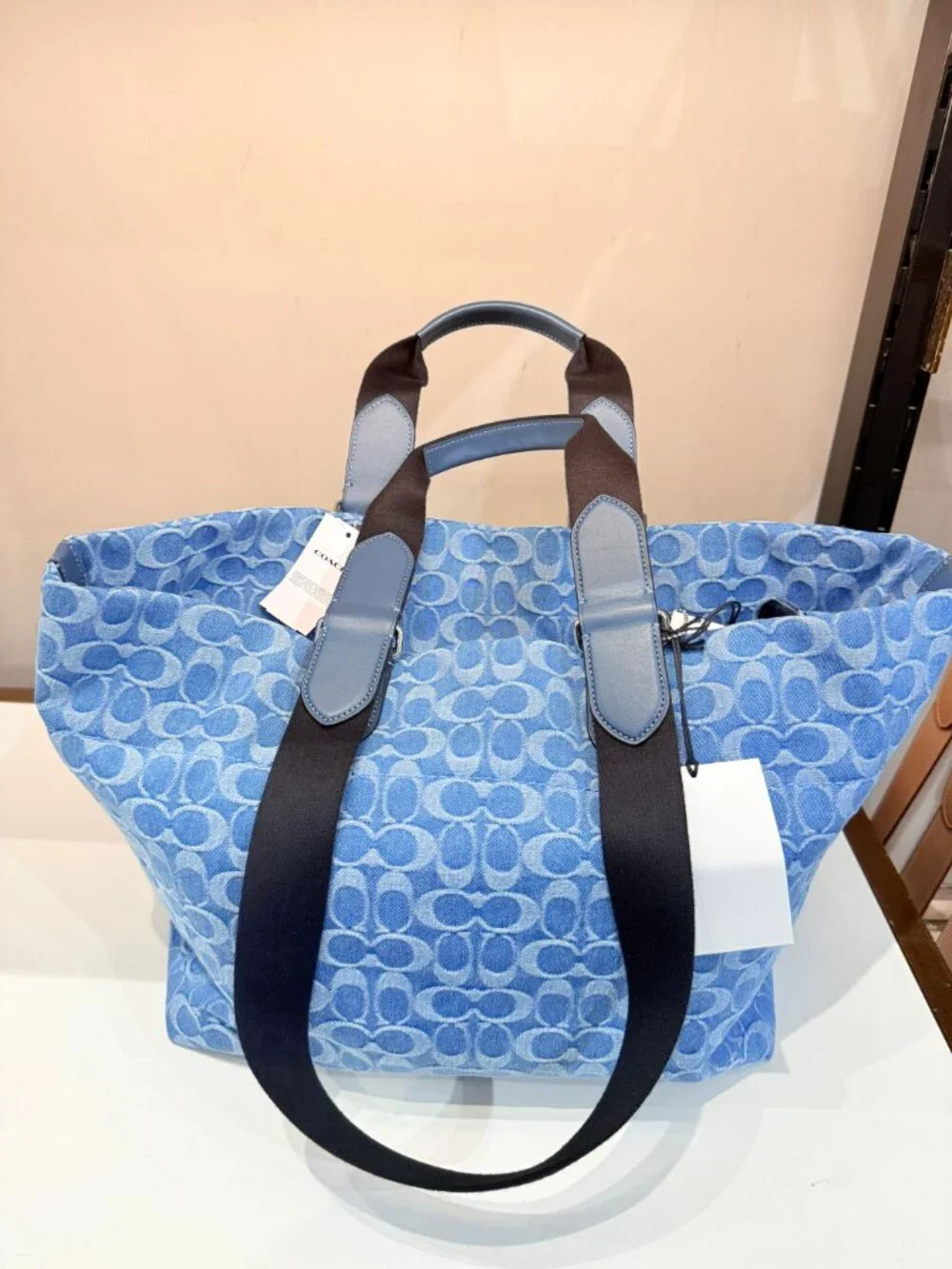 coach Small Tour Tote Bag In Signature Denim cdf24